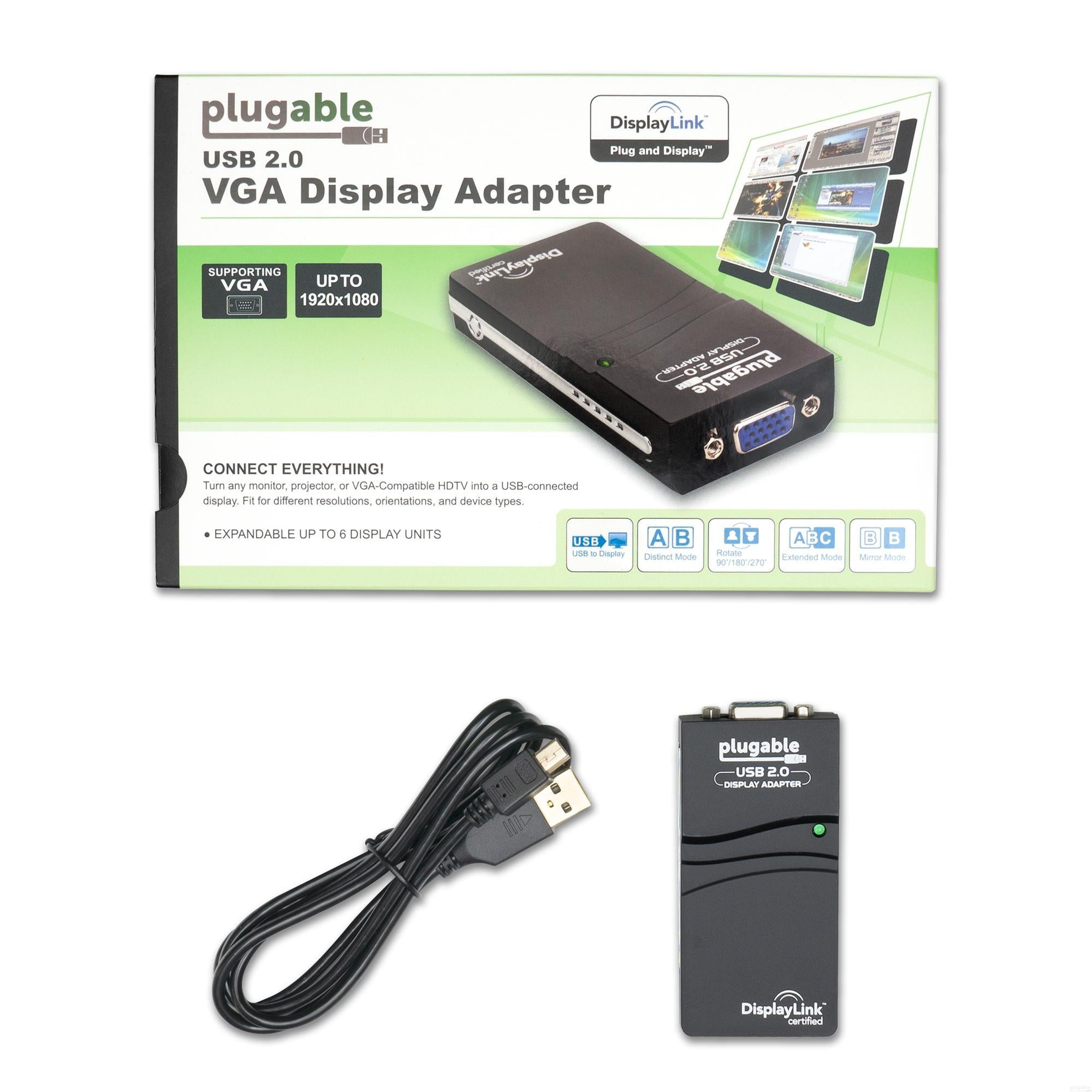 frustrerende Professor bænk Plugable USB 2.0 VGA Adapter for Multiple Monitors – Plugable Technologies