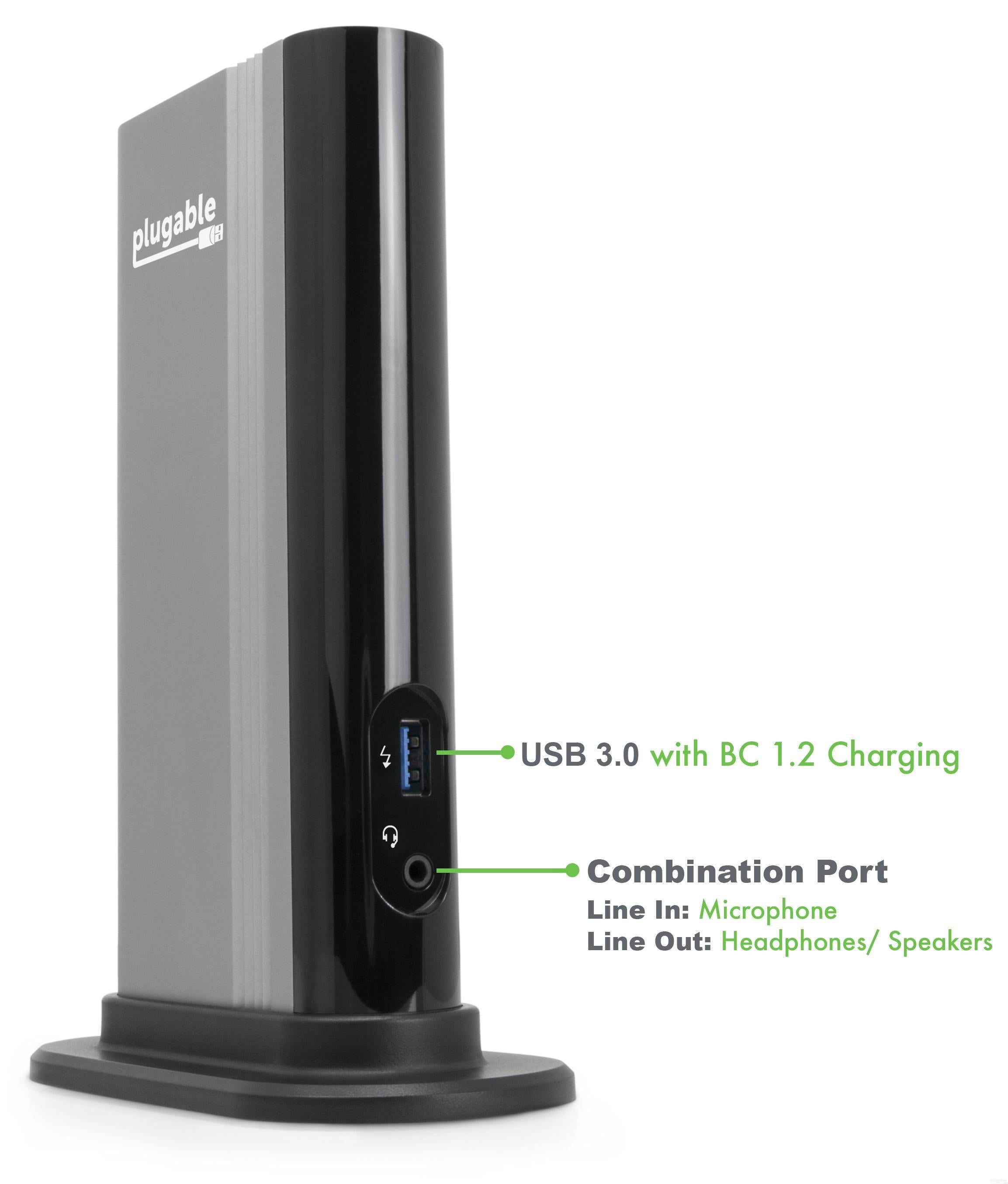 Plugable TBT3-UDV Thunderbolt™ 3 Dock with Host Charging (Supports 