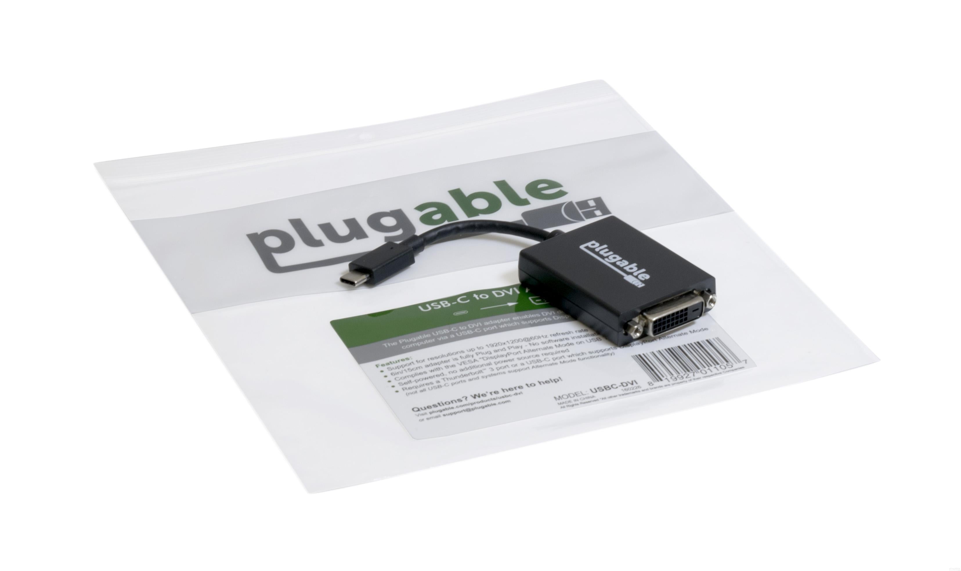 Plugable USB 3.1 Type C to DVI Adapter Plugable Technologies