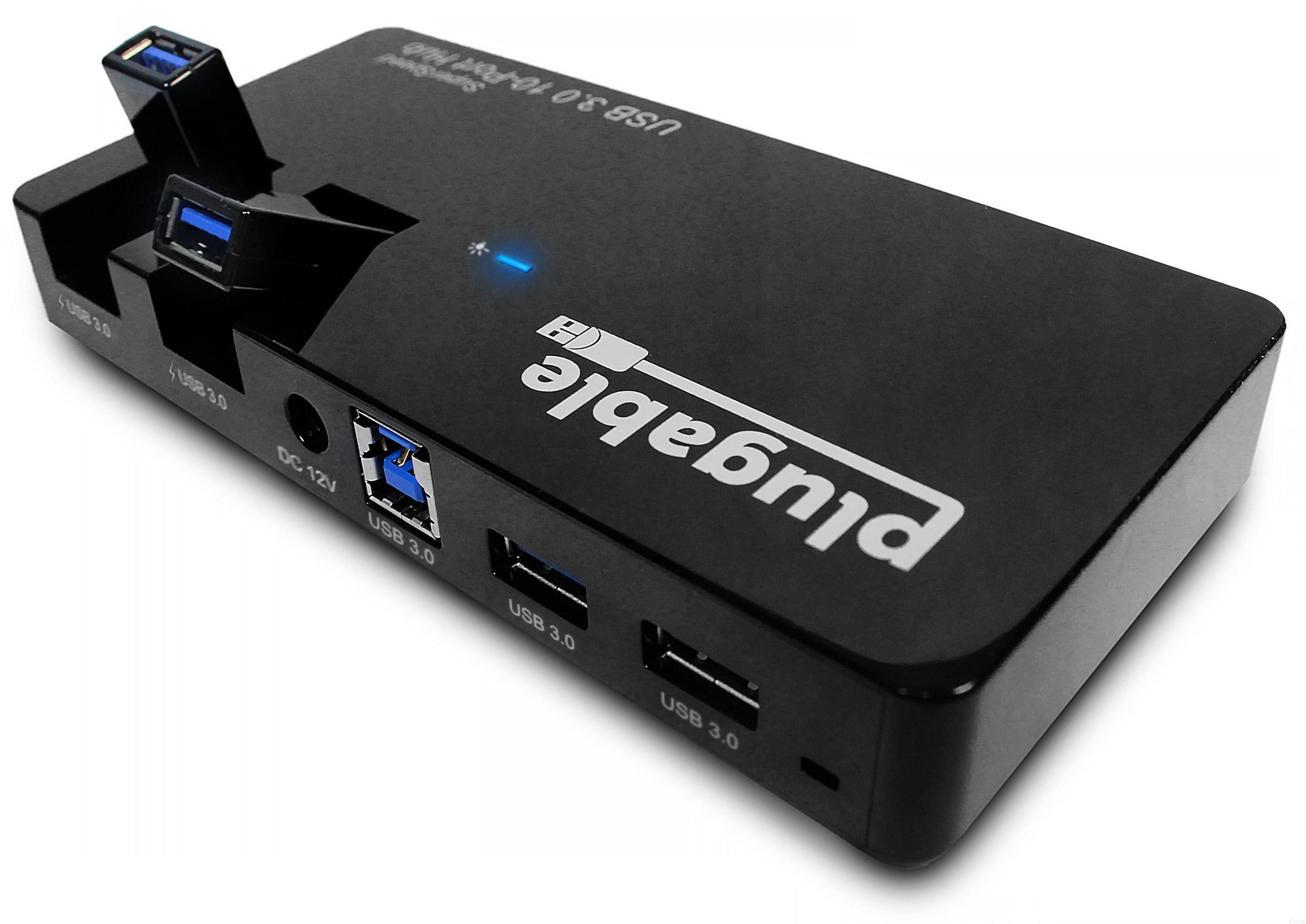 Plugable USB 3.0 10-Port Hub With 50W Power Adapter – Plugable Technologies