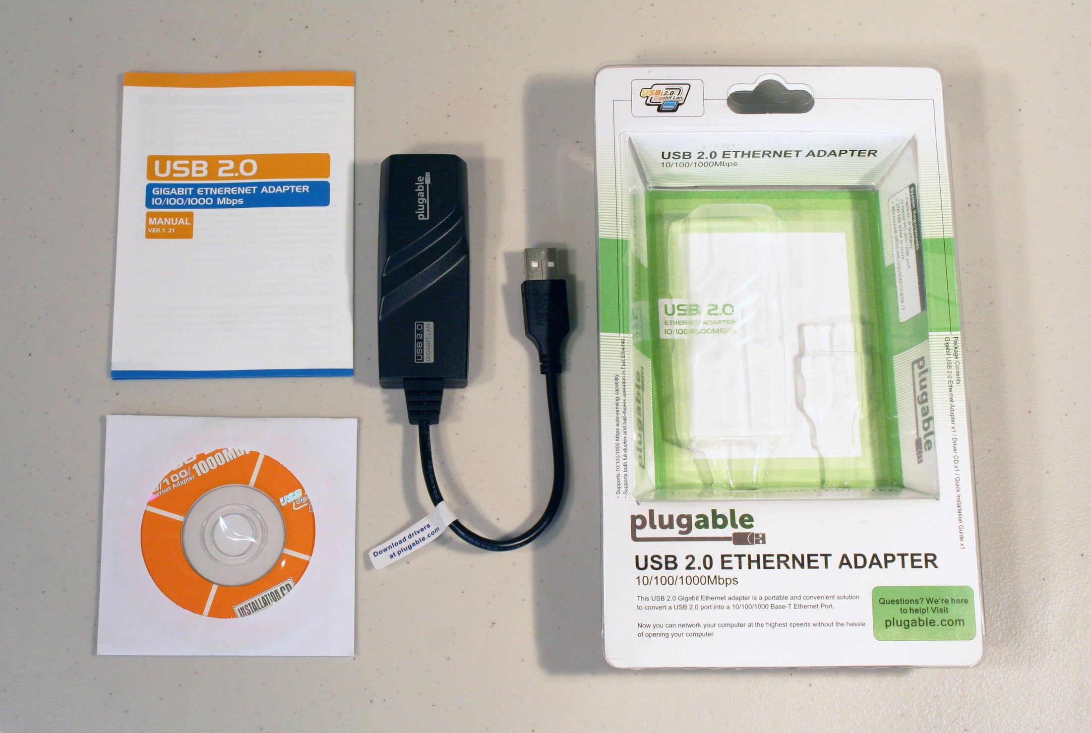 Plugable USB 2.0 10/100/1000 Gigabit Ethernet Adapter – Plugable  Technologies