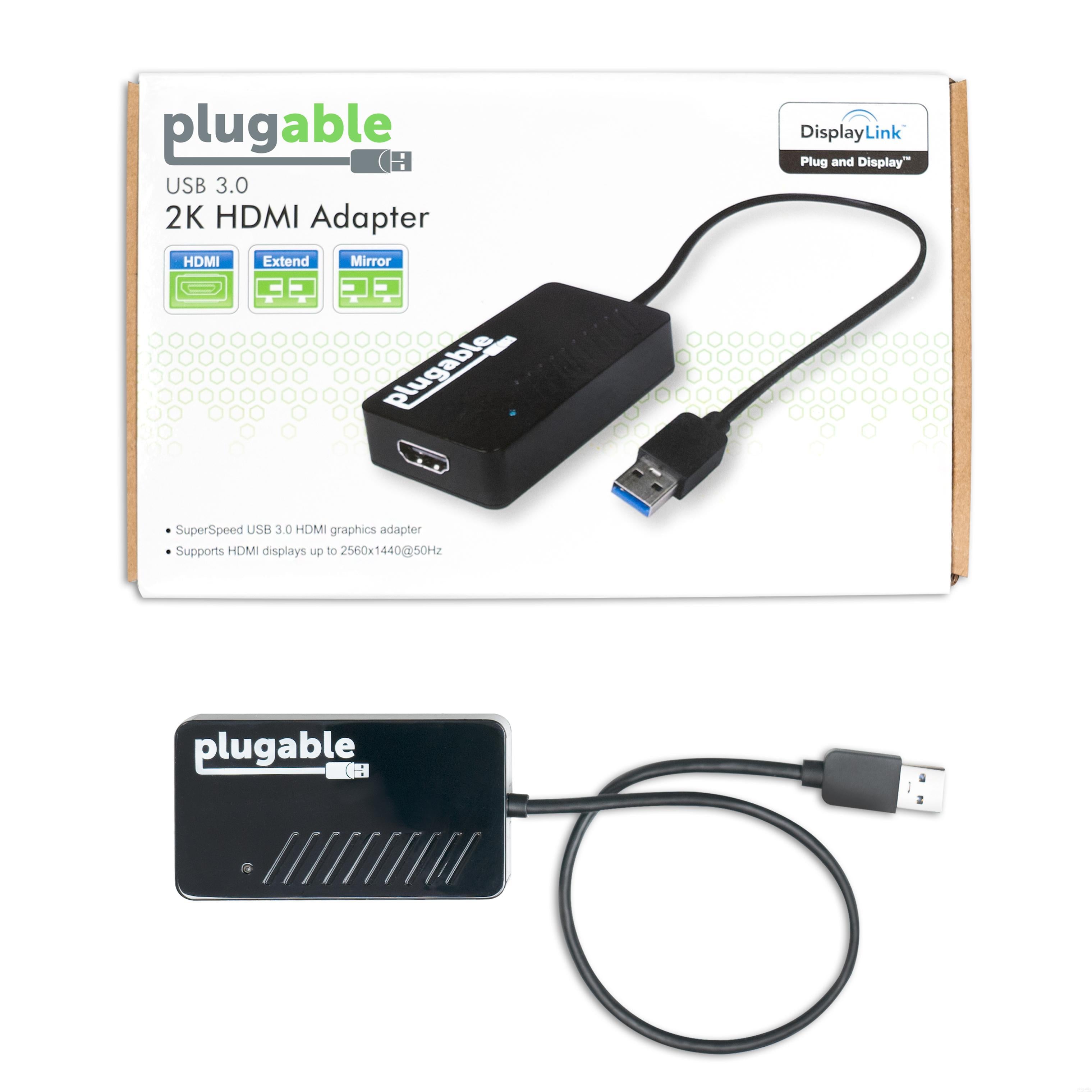Plugable USB 3.0 to 2K HDMI Video Graphics Adapter with Audio for