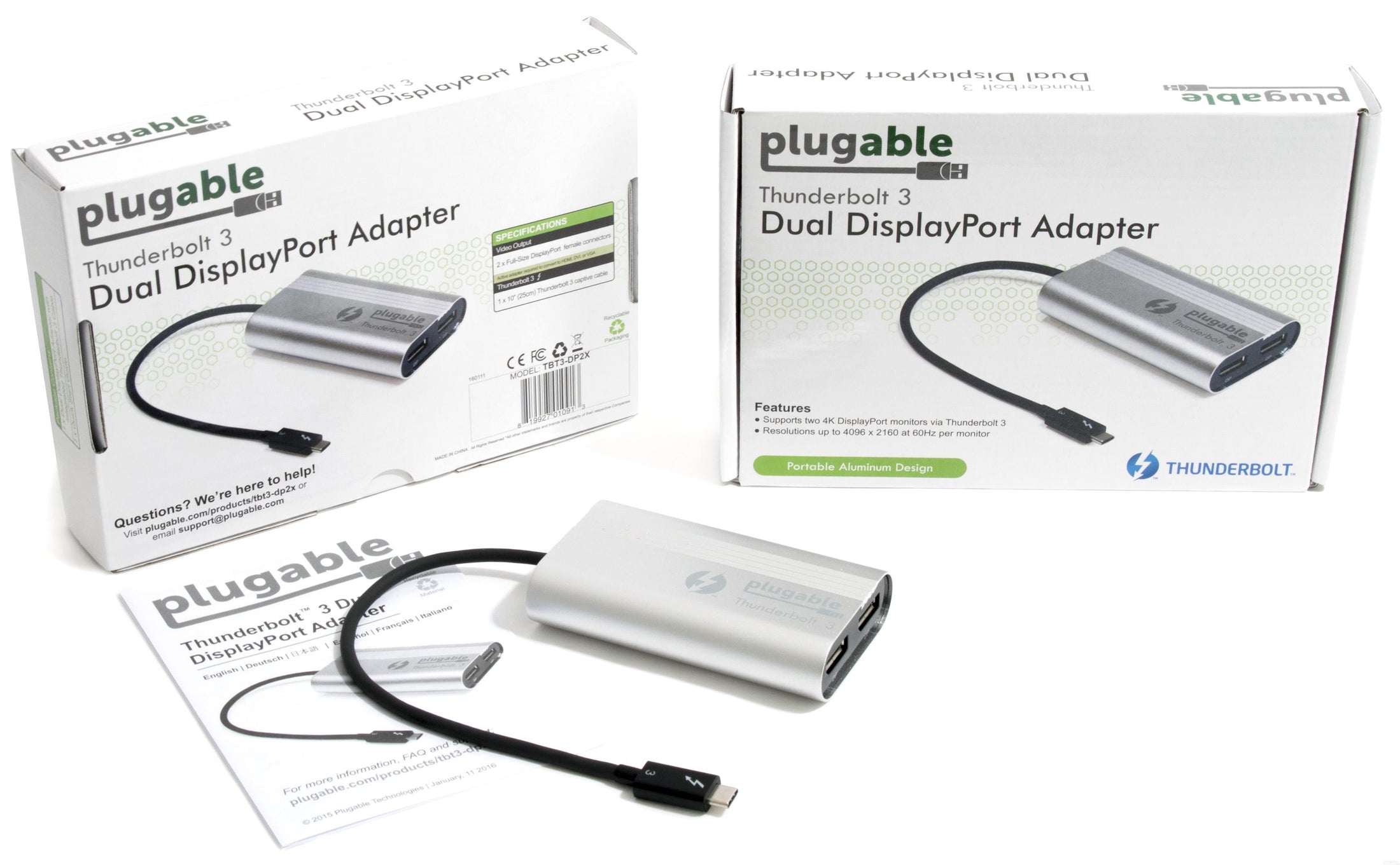 Plugable Thunderbolt™ Dual DisplayPort Adapter for Windows