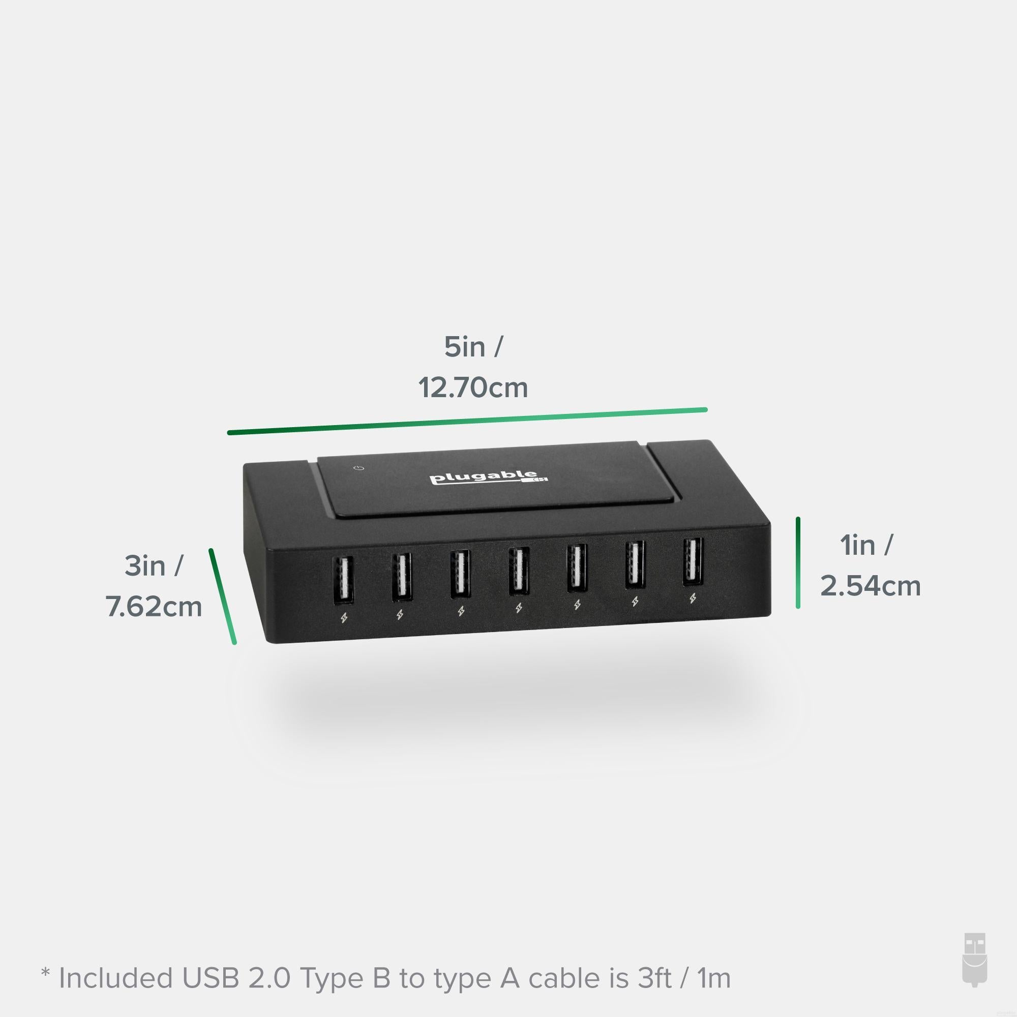 Plugable USB 2.0 7-Port Hub with 60W Power Adapter – Plugable Technologies