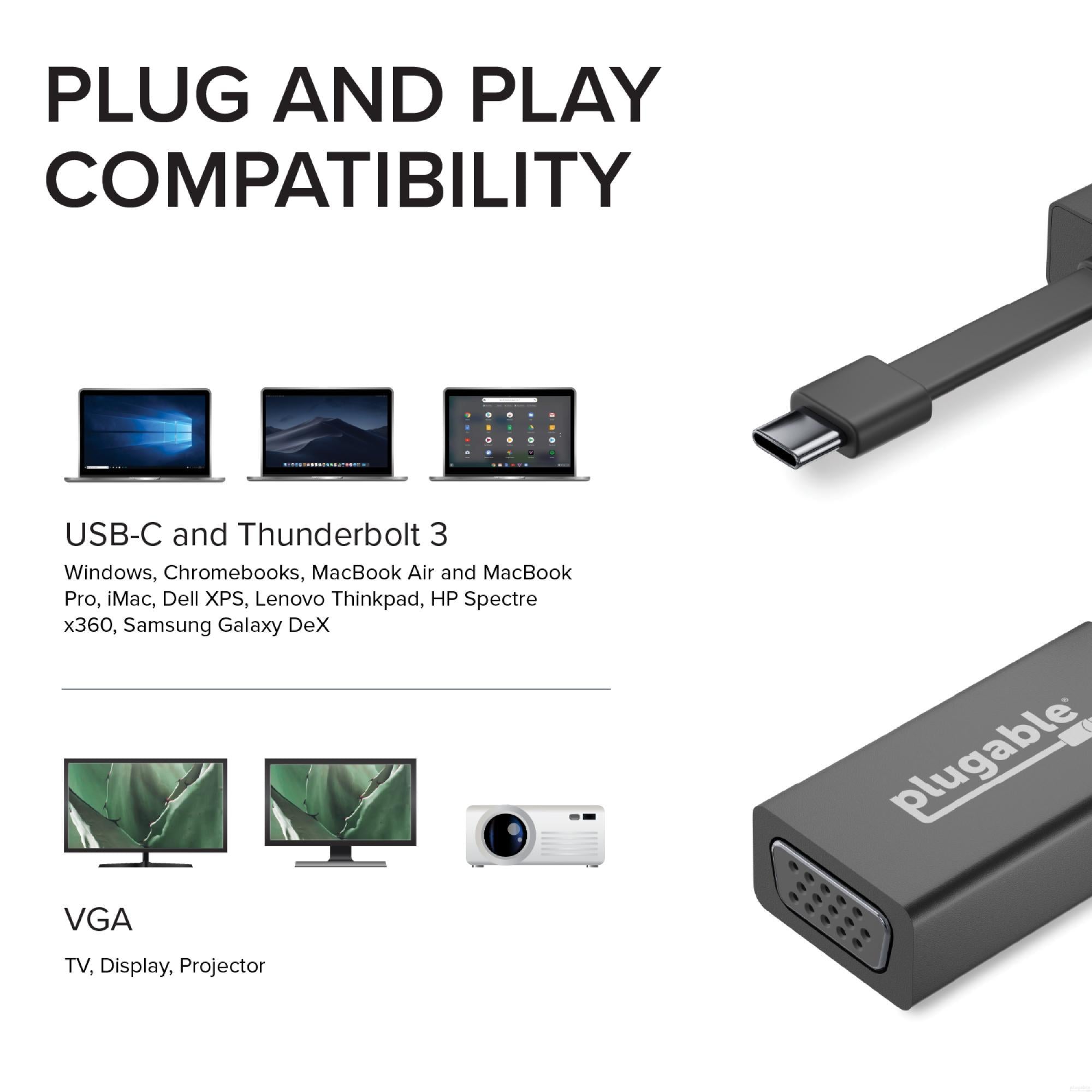 Plugable USB-C to VGA Adapter – Plugable Technologies