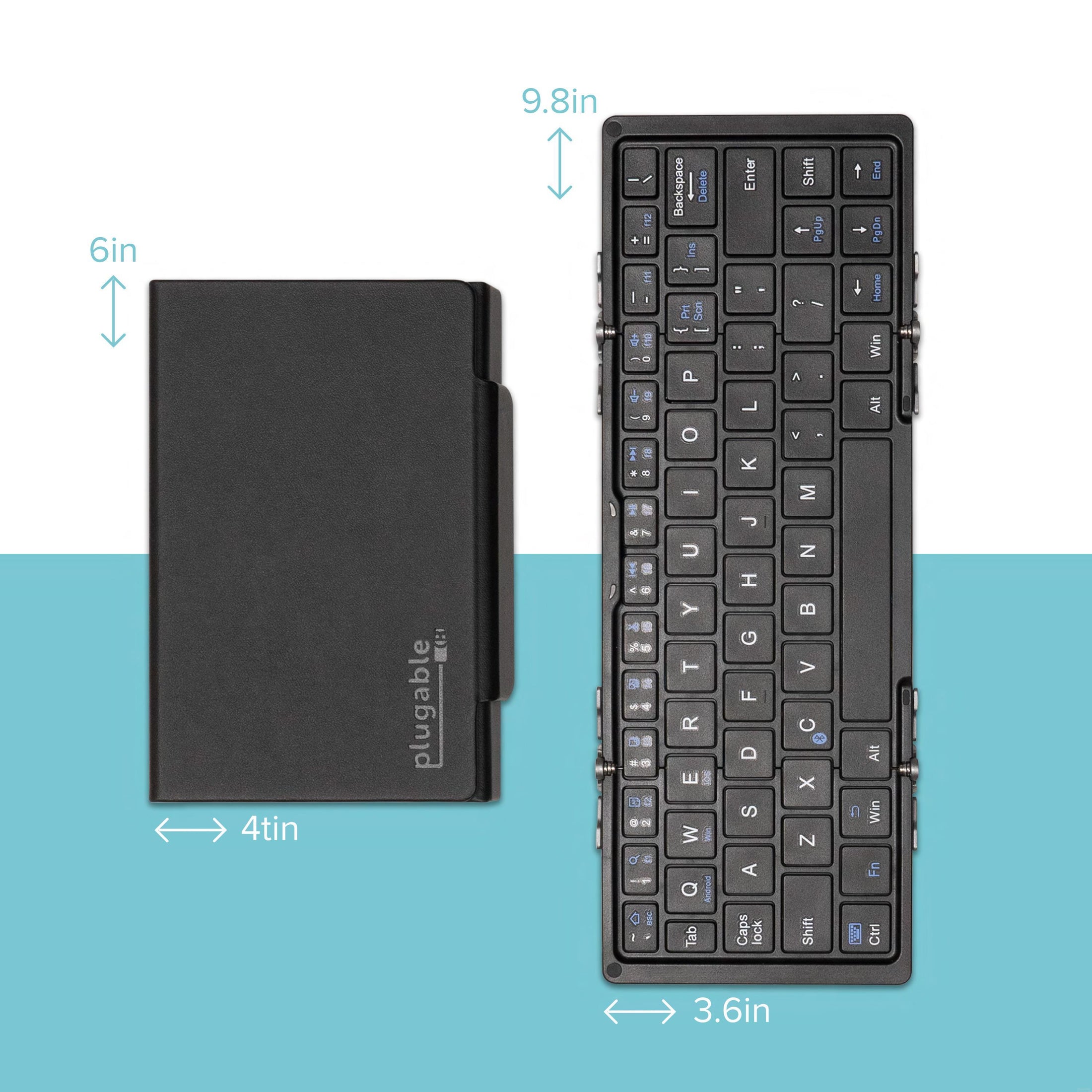 Plugable Compact Bluetooth® Folding Keyboard and Case