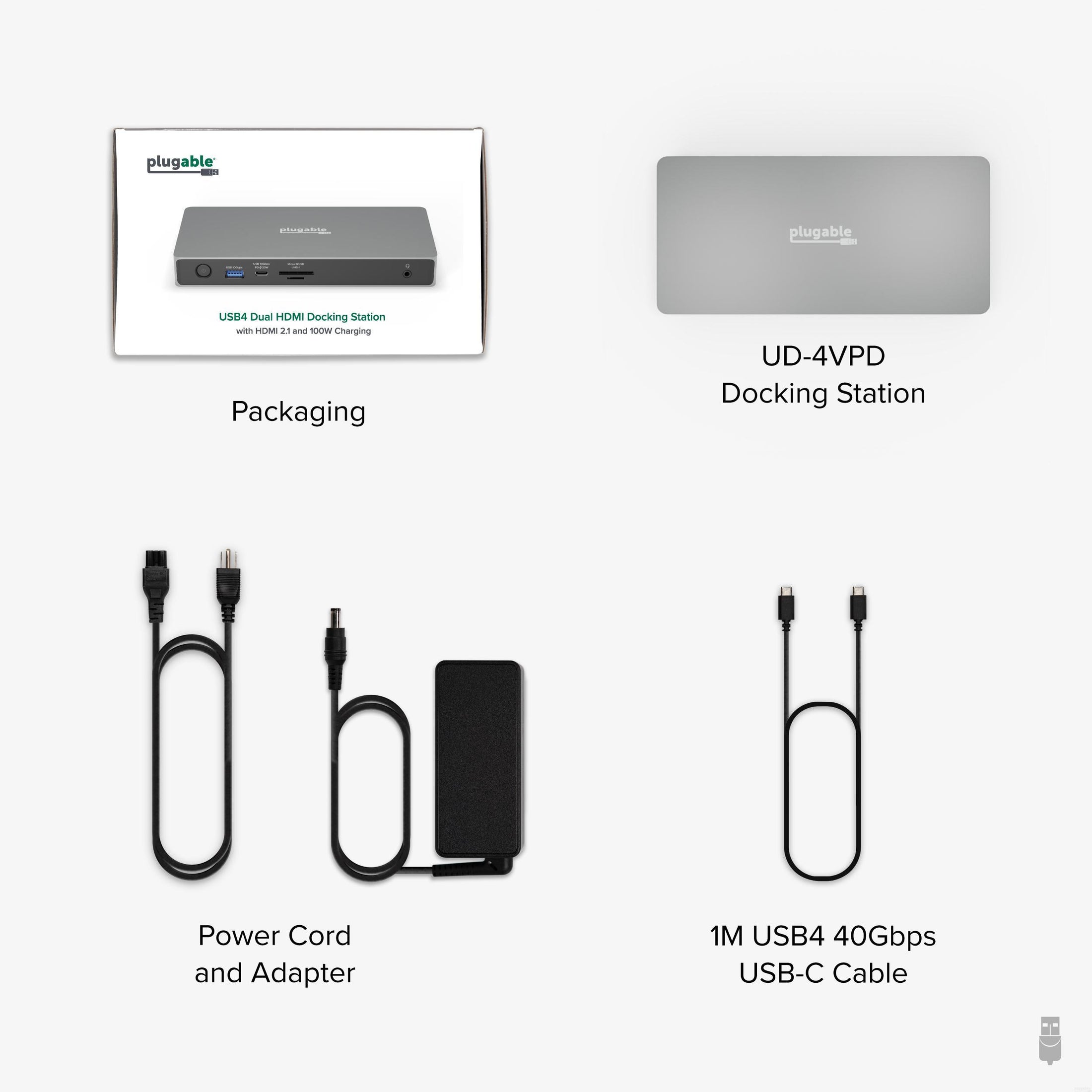 ELECABLE Adaptador USB C a HDMI dual 4K, carga USB + PD + 2 HDMI 4