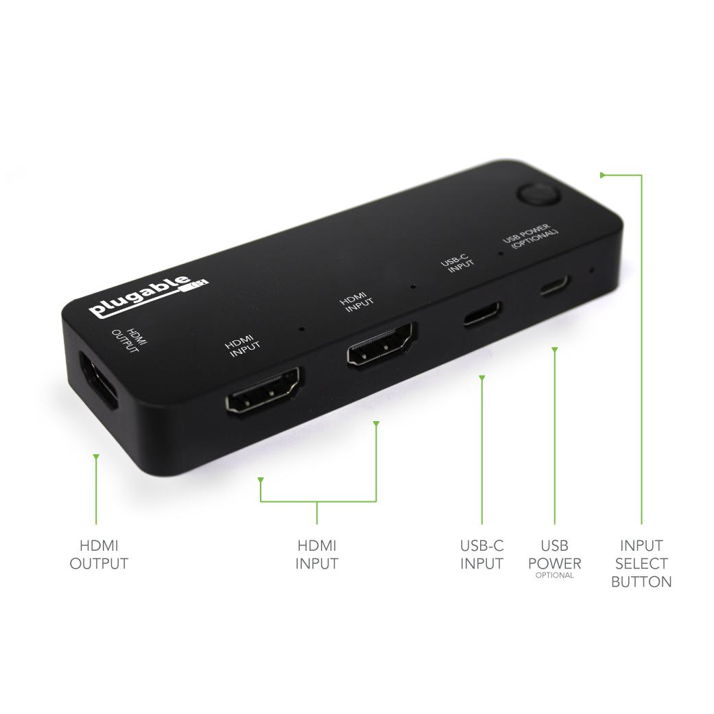 Plugable HDMI Switch With USB-C ~ Plugable Technologies
