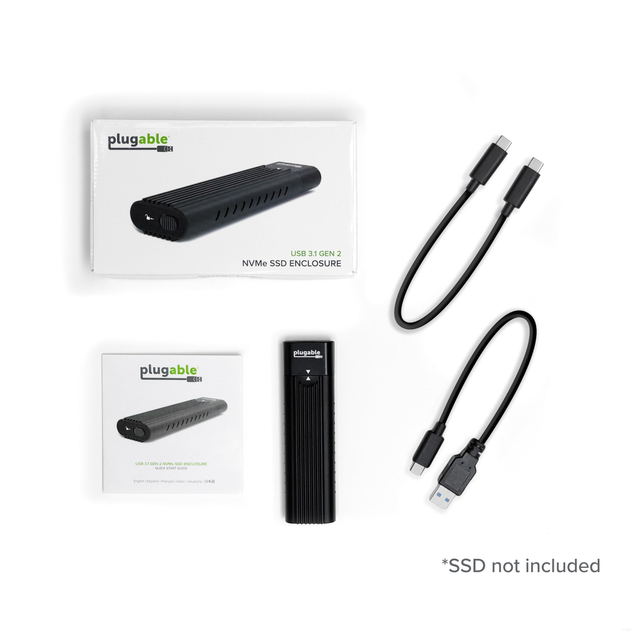 Plugable USBC-NVME USB 3.1 Gen 2 NVMe SSD Enclosure Review 