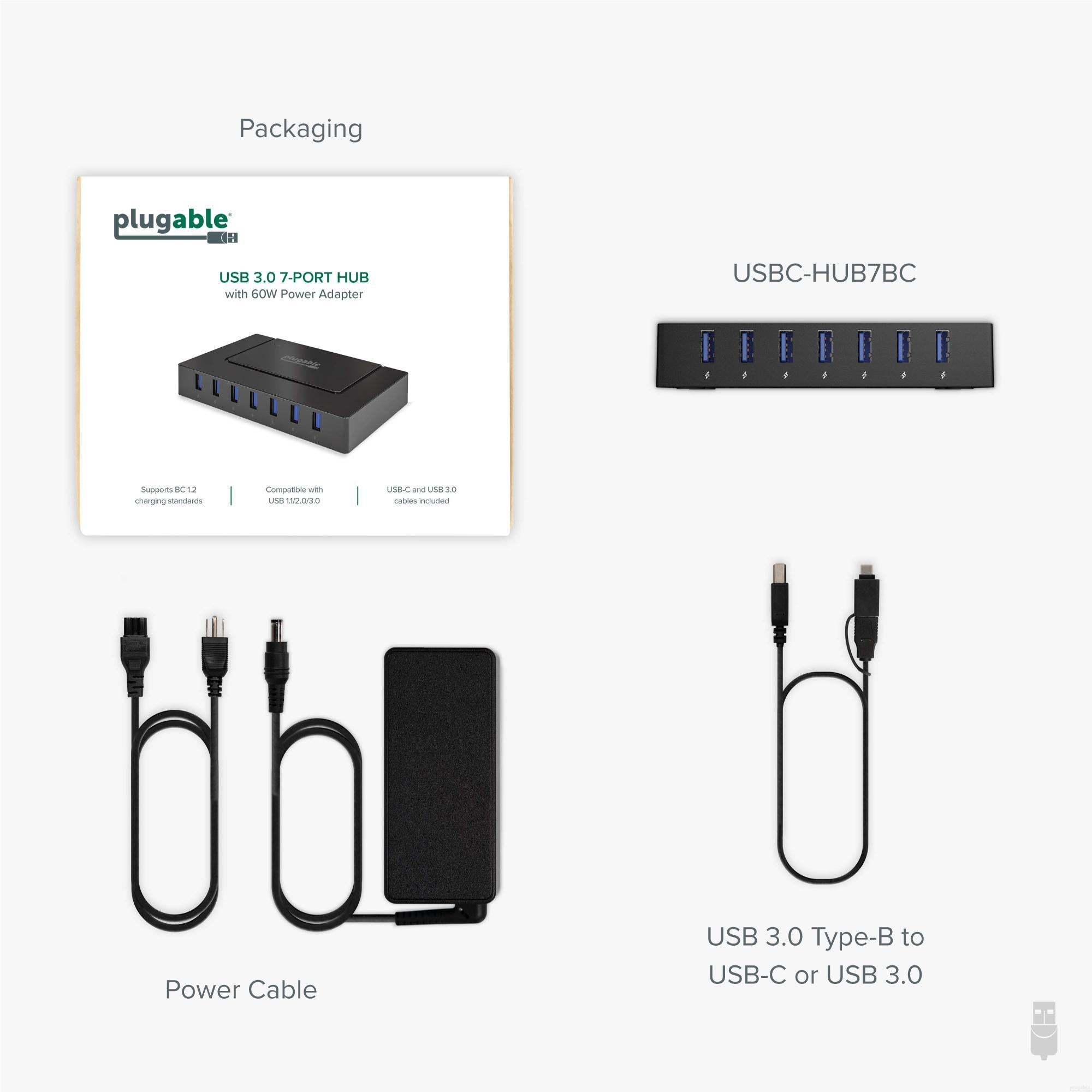 Plugable USB 3.0 And USB-C 7-Port Charging Hub – Plugable Technologies