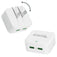 Plugable Dual USB-C Fast Charger, 40W - White image 1