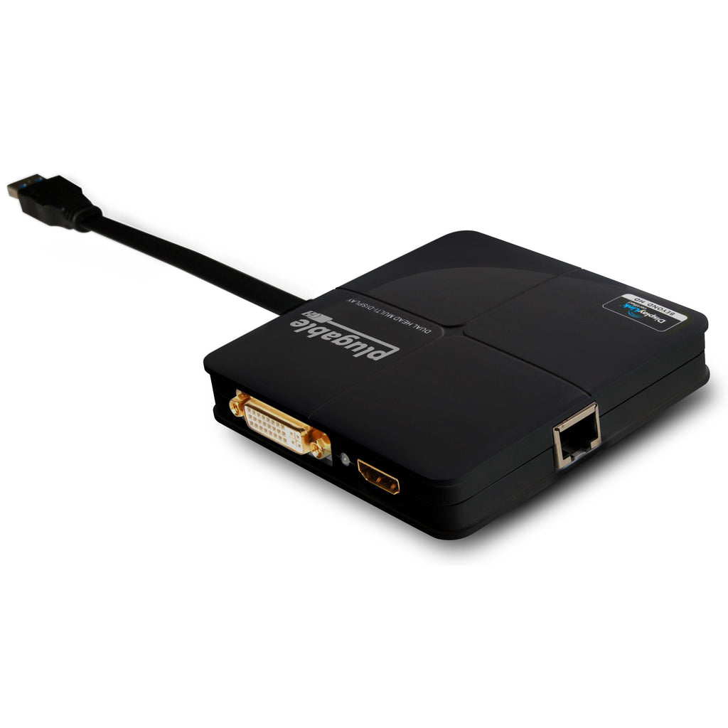 Plugable USB 3.0 Dual Display Adapter for Multiple Monitors with