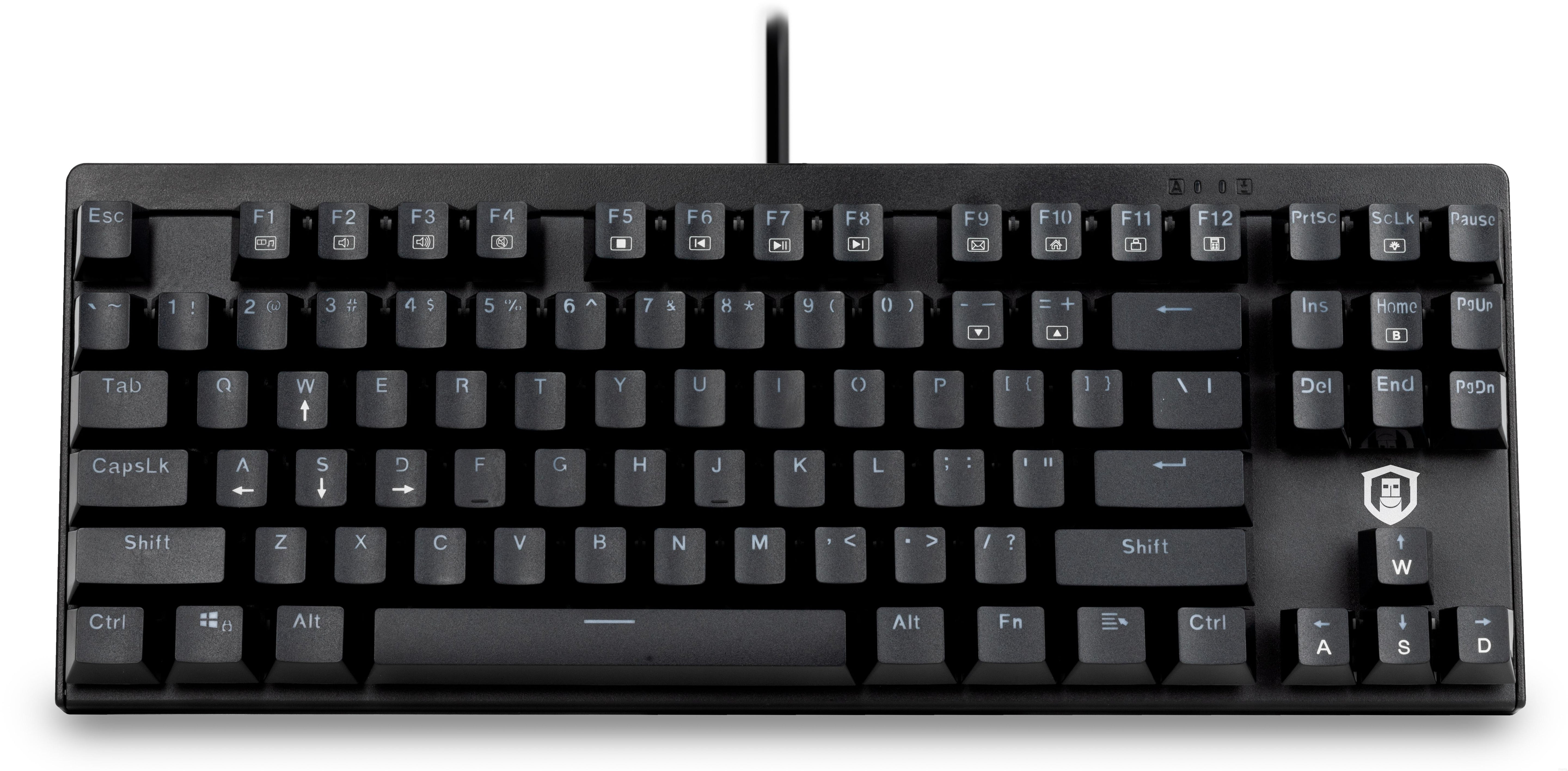 Plugable Compact 87-Key Mechanical Keyboard With Red-Style 