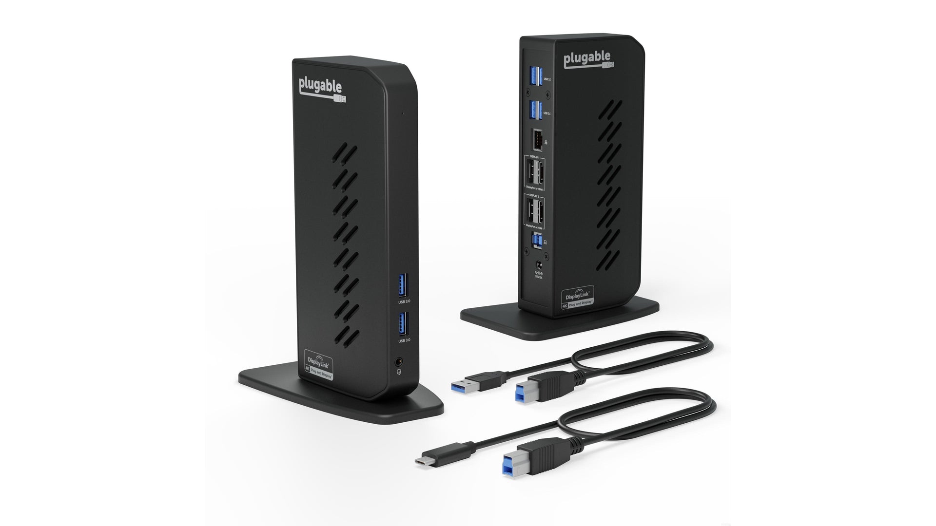 Plugable USB 3.1 Gen 2 10Gbps SATA Upright Hard Drive Dock and SSD Dock -  includes both USB-C and USB 3.0 cables, supports 10TB+ drives 
