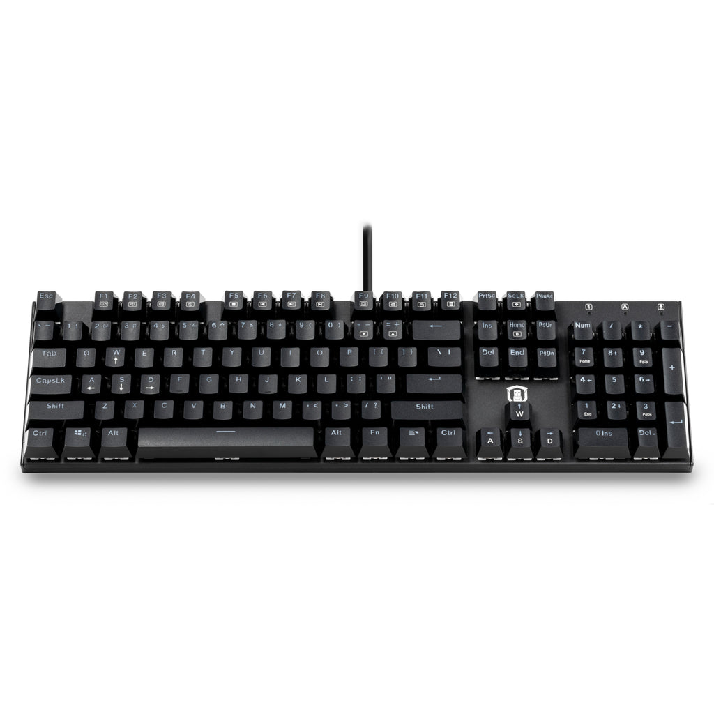 Plugable Full Size 104-Key Mechanical Keyboard With Blue-Style Switche ...