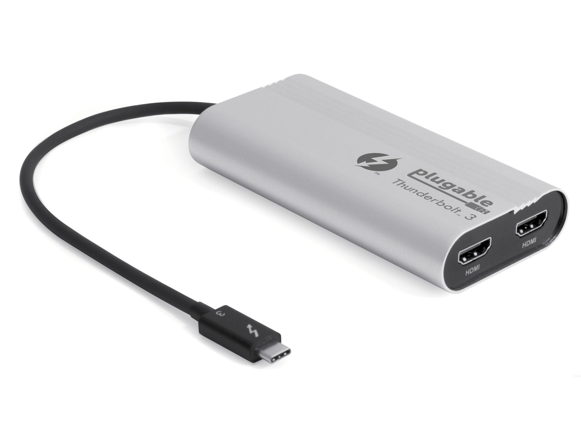 Plugable Thunderbolt™ 3 Dual Display HDMI 2.0 Adapter for Mac and Windows