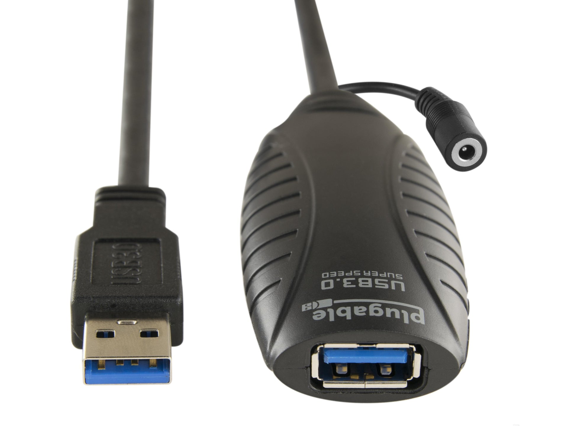 Plugable USB 3.0 10M (32ft) Extension Cable with Power Adapter and