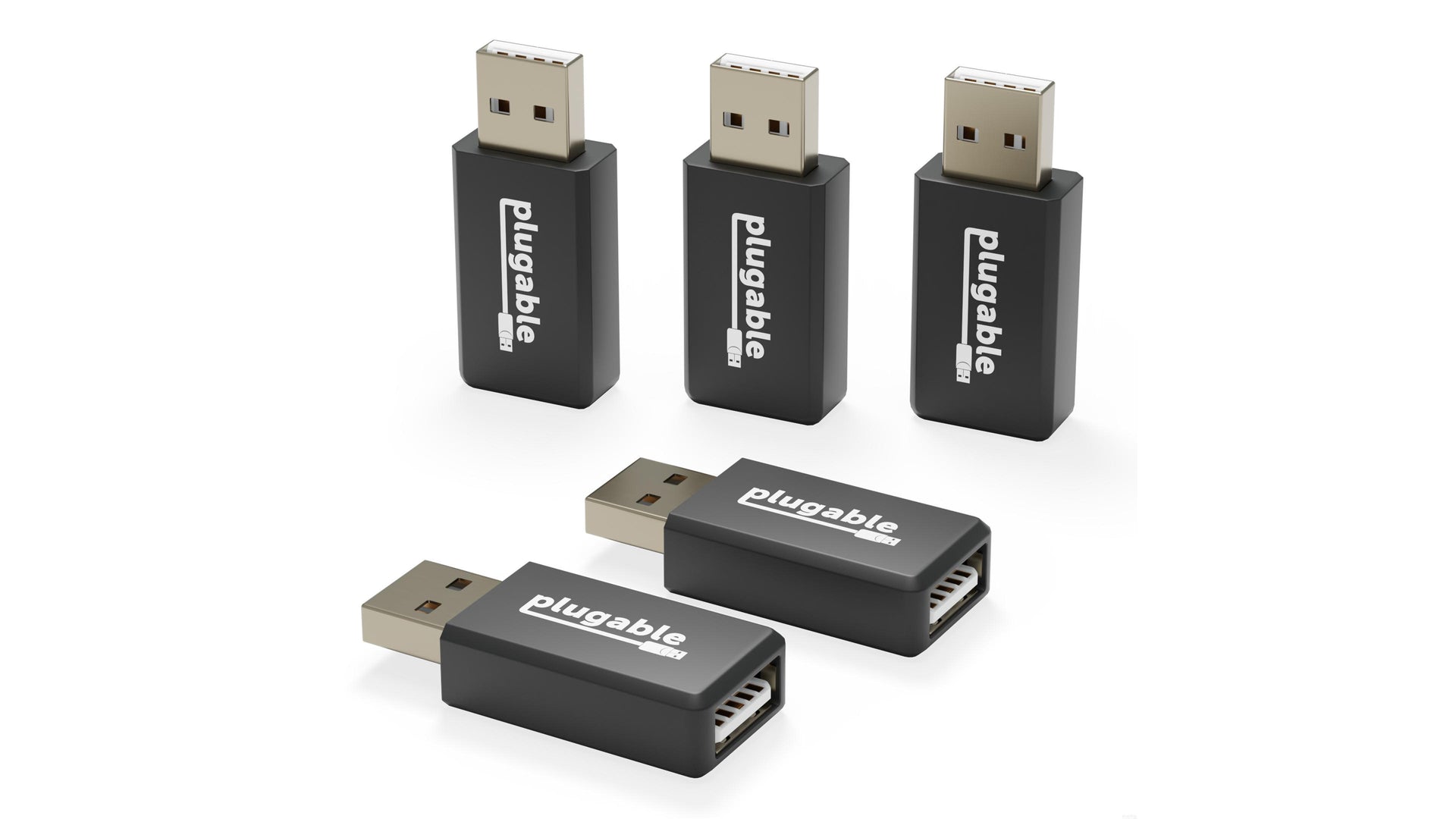 Plugable USB Data Blocker, Protects Against Juice Jacking - 5 Pack