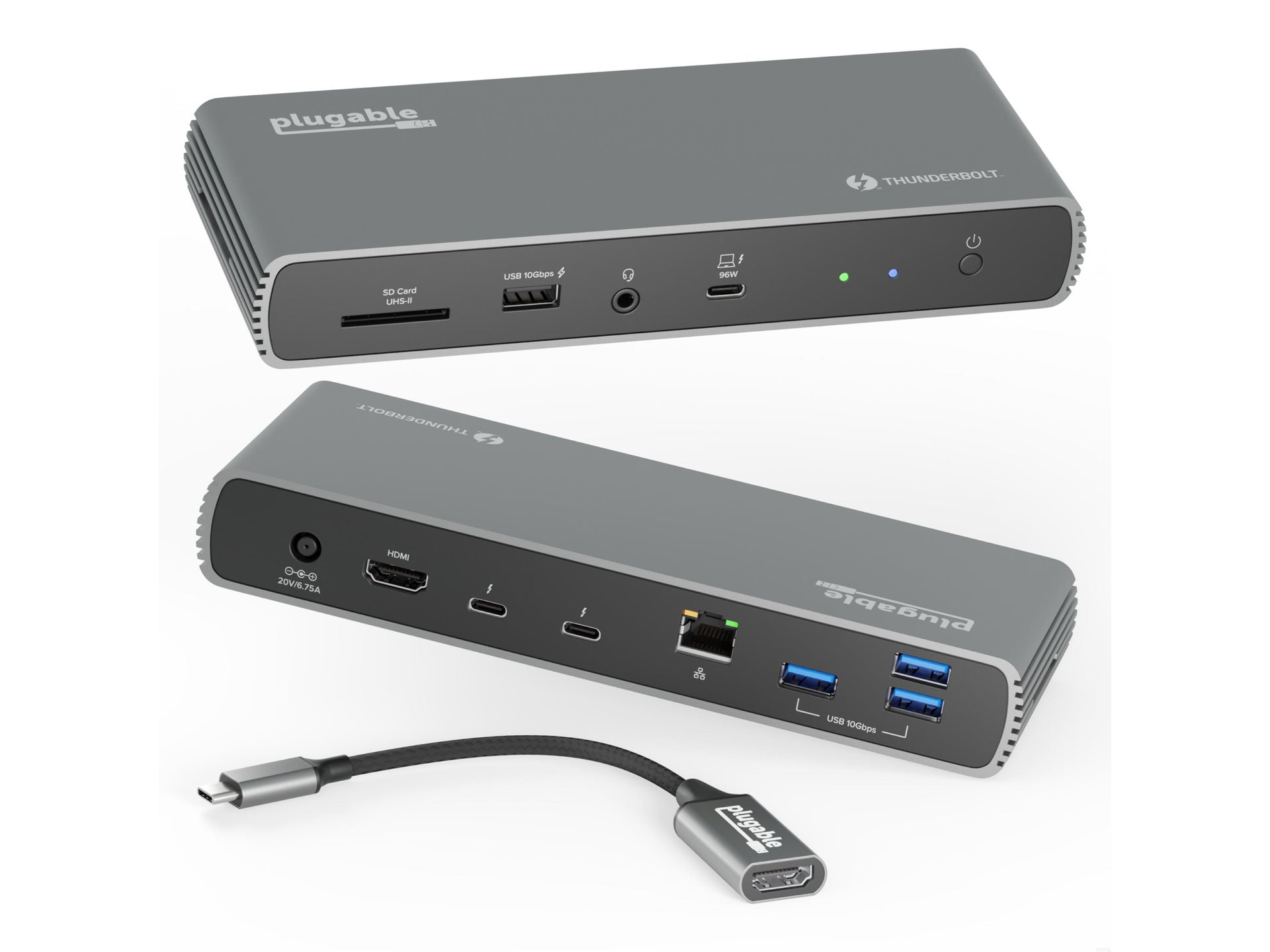 Station d'accueil USB-C 2 en 1 et support pour PC portable - Port Designs